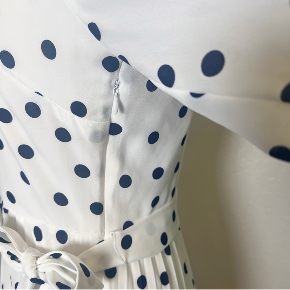 •HOBBS London• Leona Spot Print‎ Midi Shirt Dress in White & Black Size 2 - Picture 12 of 15